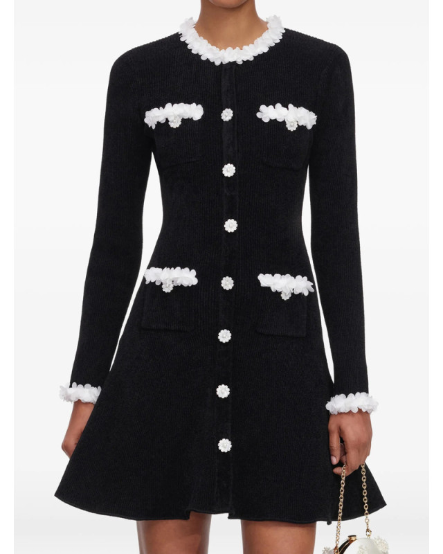 [Self-portrait] Long sleeve dress FW26 AW26-099S-B  BLACK