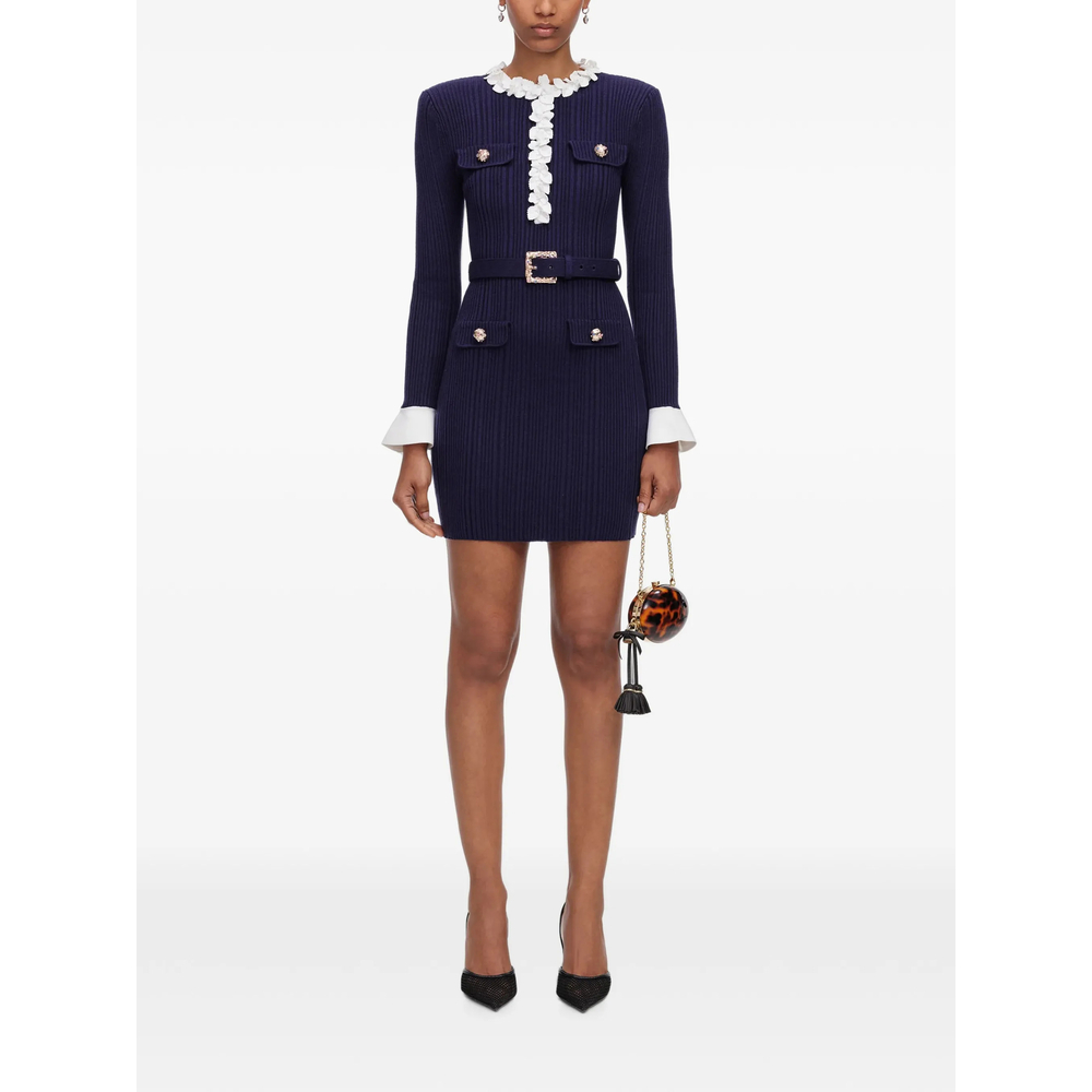 [Self-portrait] Long sleeve dress FW26 AW26-101S-N  NAVY