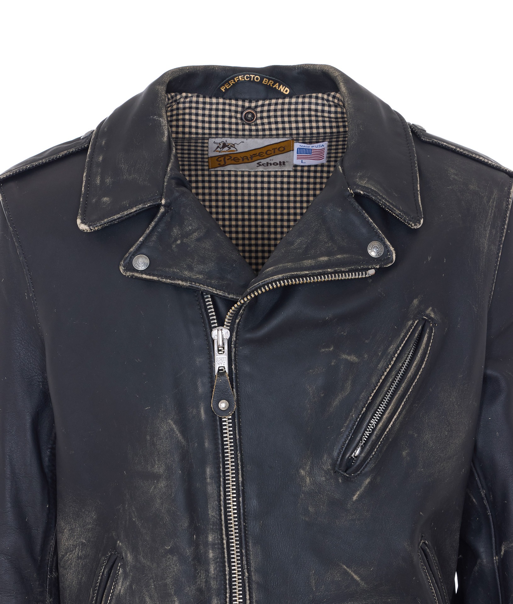 [SCHOTT N.Y.C.] Leather Jacket SS26 PER70BLACK