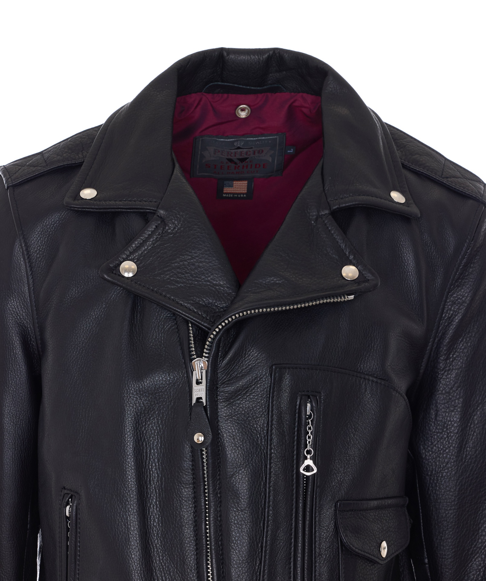[SCHOTT N.Y.C.] Leather Jacket SS26 568BLACK