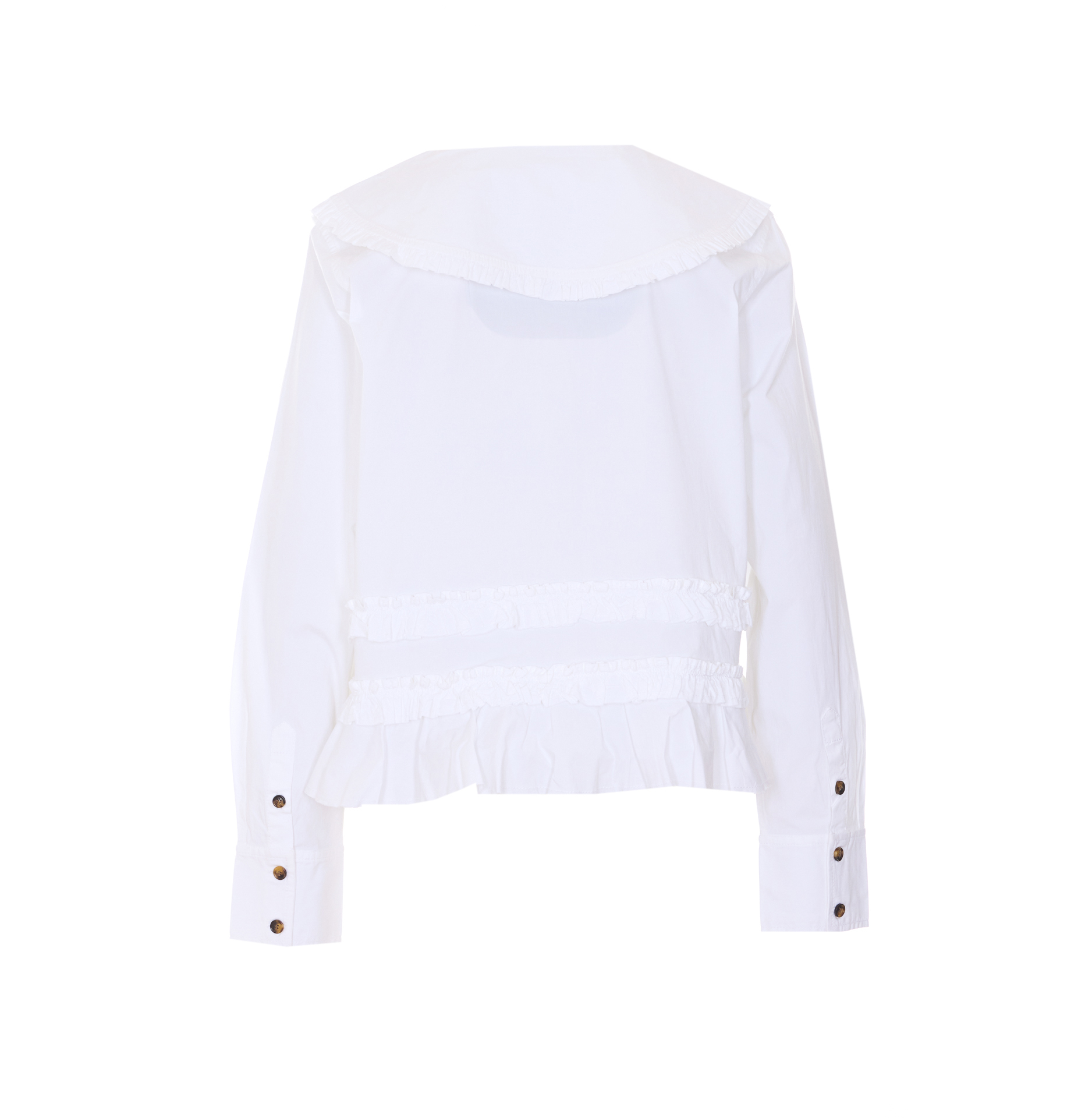 [GANNI] Shirts Long Sleeve SS26 A1040096ZZ8