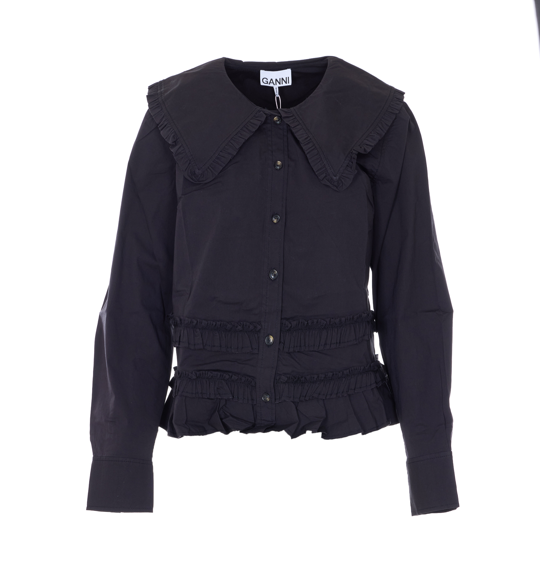 [GANNI] Shirts Long Sleeve SS26 A1040096099