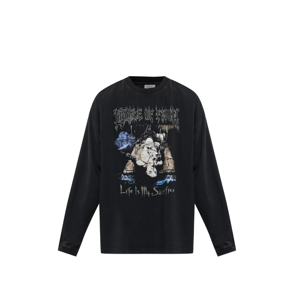 [Vetements] T-shirts Long Sleeve FW26 MH27LS206B  BLACK
