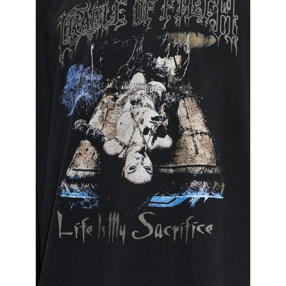[Vetements] T-shirts Long Sleeve FW26 MH27LS206B  BLACK