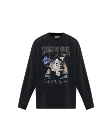 [Vetements] T-shirts Long Sleeve FW26 MH27LS206B  BLACK