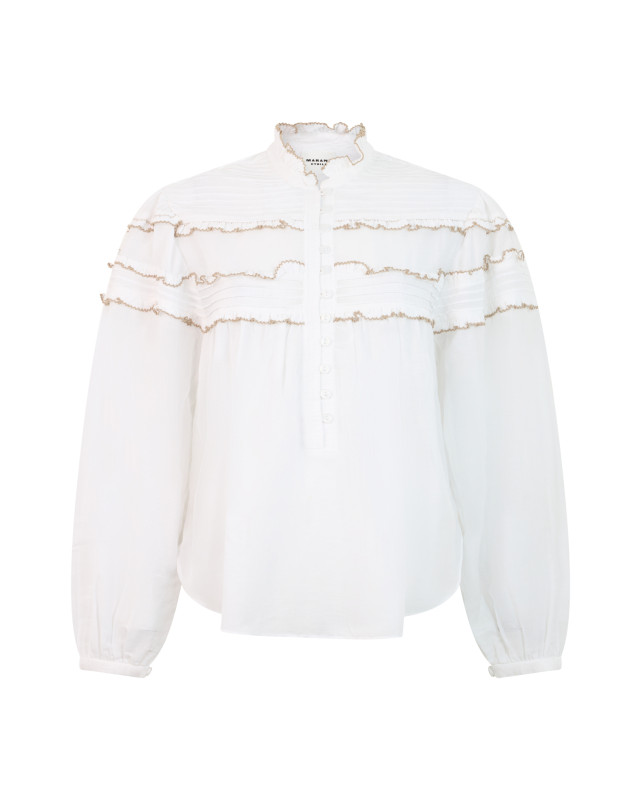 [Marant Etoile] Shirts Long Sleeve FW26 26AHT0914FBB3J04E_20WH