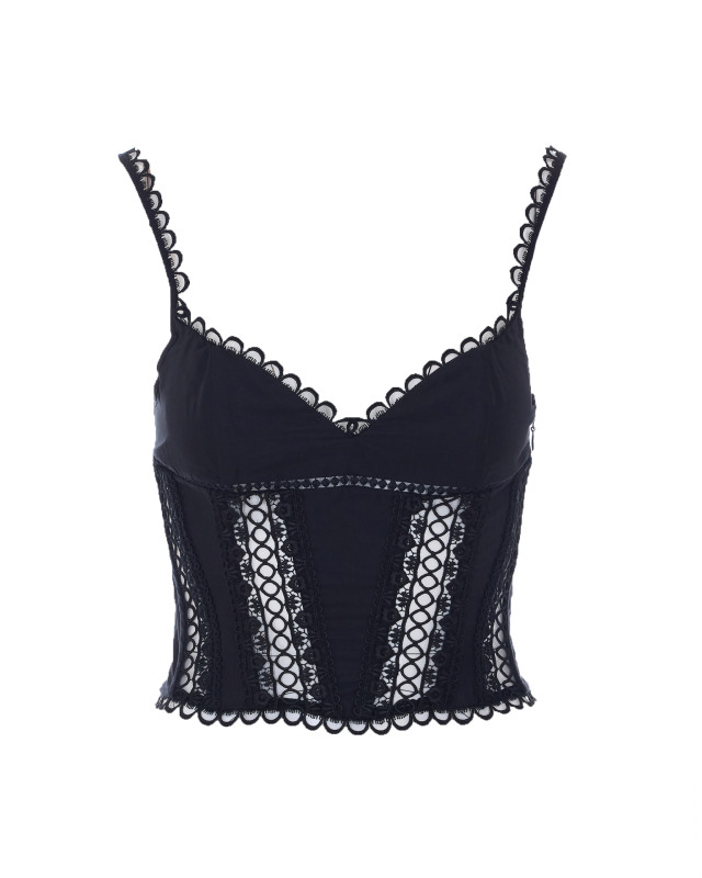 [CharoRuiz] Tank top SS26 261102BLACK
