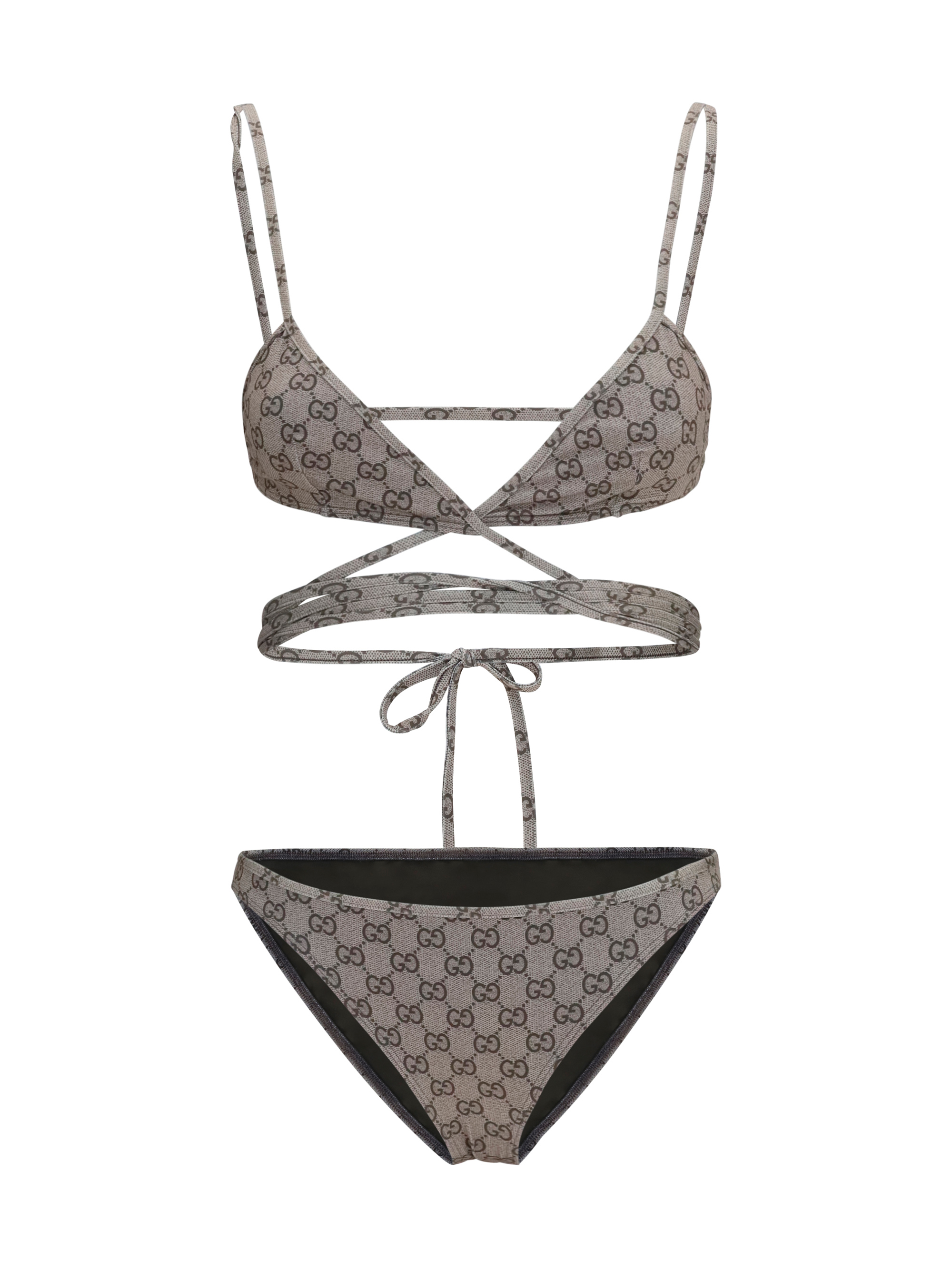 Printed stretch jersey bikini