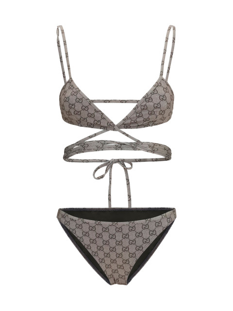 Printed stretch jersey bikini