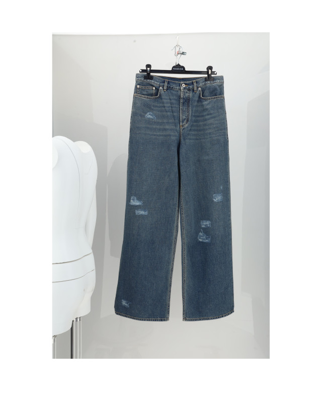 DENIM DESTROYED PANT