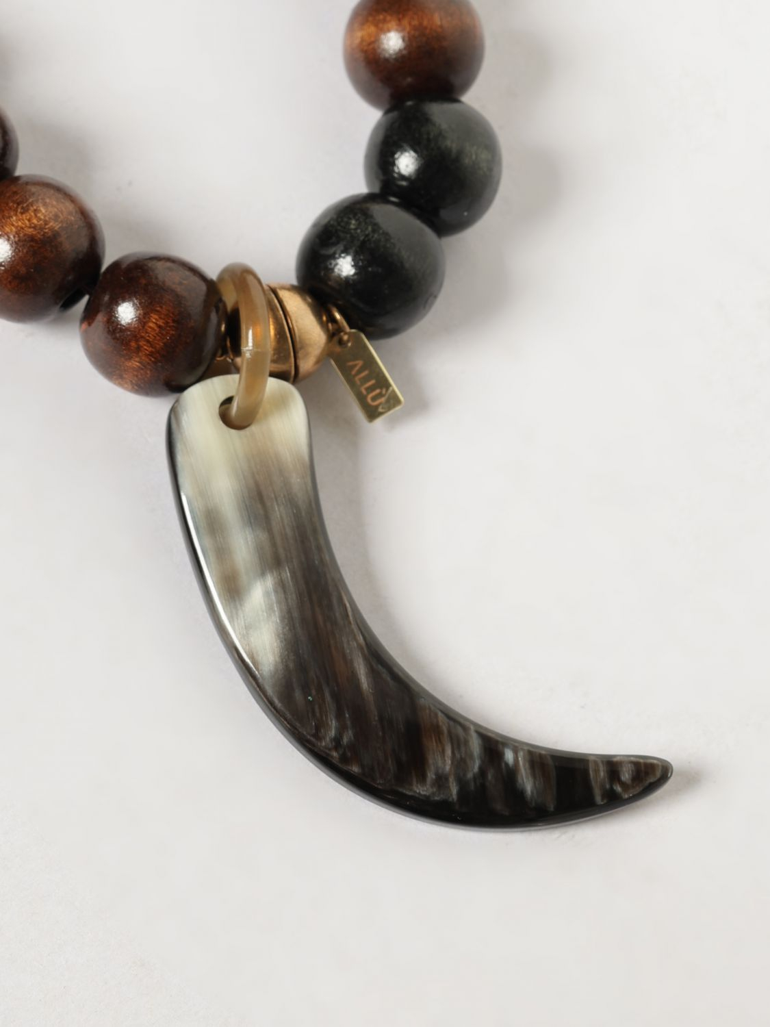 [ALLUJEWELS] Necklace SS26 COLLANE WOODY+CORNO DARK