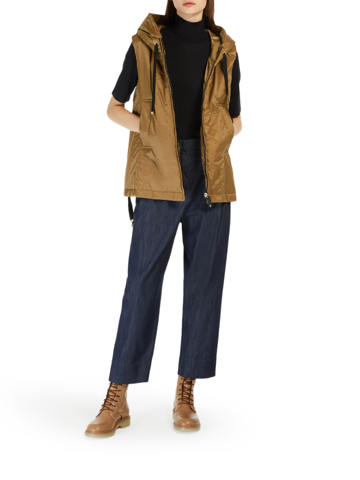 [MAX MARA THE CUBE] Down Vest FW26 2629296014600051 CARAMEL