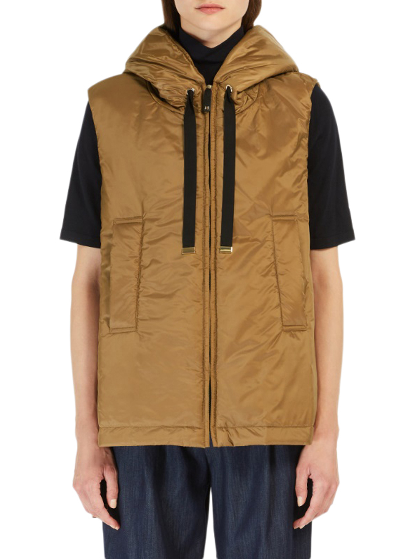 [MAX MARA THE CUBE] Down Vest FW26 2629296014600051 CARAMEL