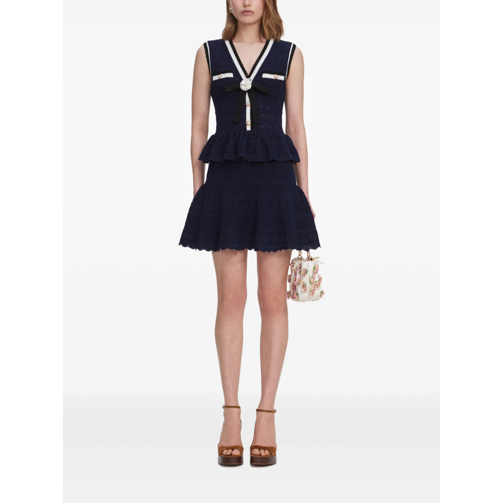 [Self-portrait] Sleeveless dress FW26 PF26-075S-N  NAVY