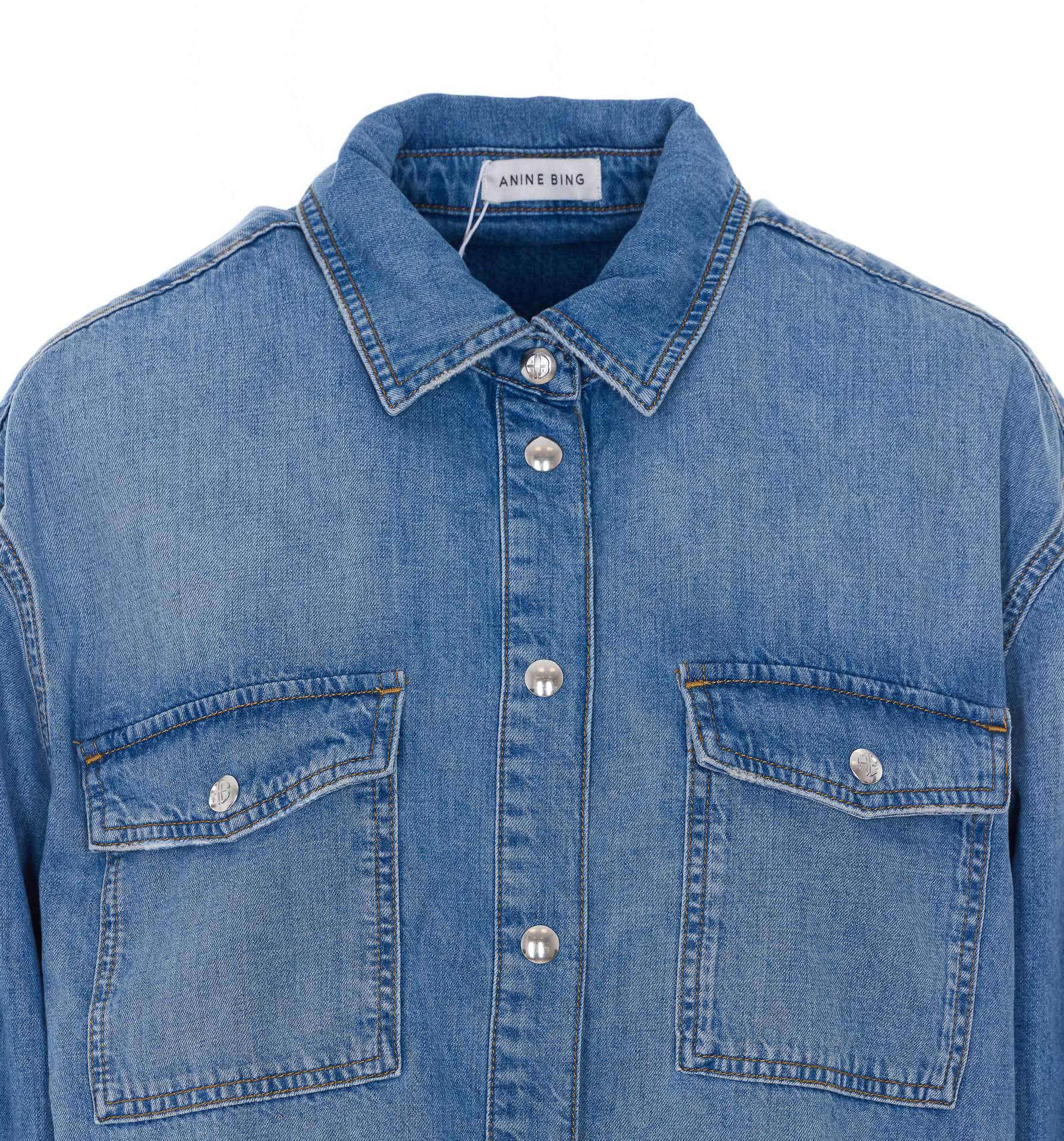 [Anine Bing] Shirts Long Sleeve SS26 A0711690WHD71WASHED BLUE