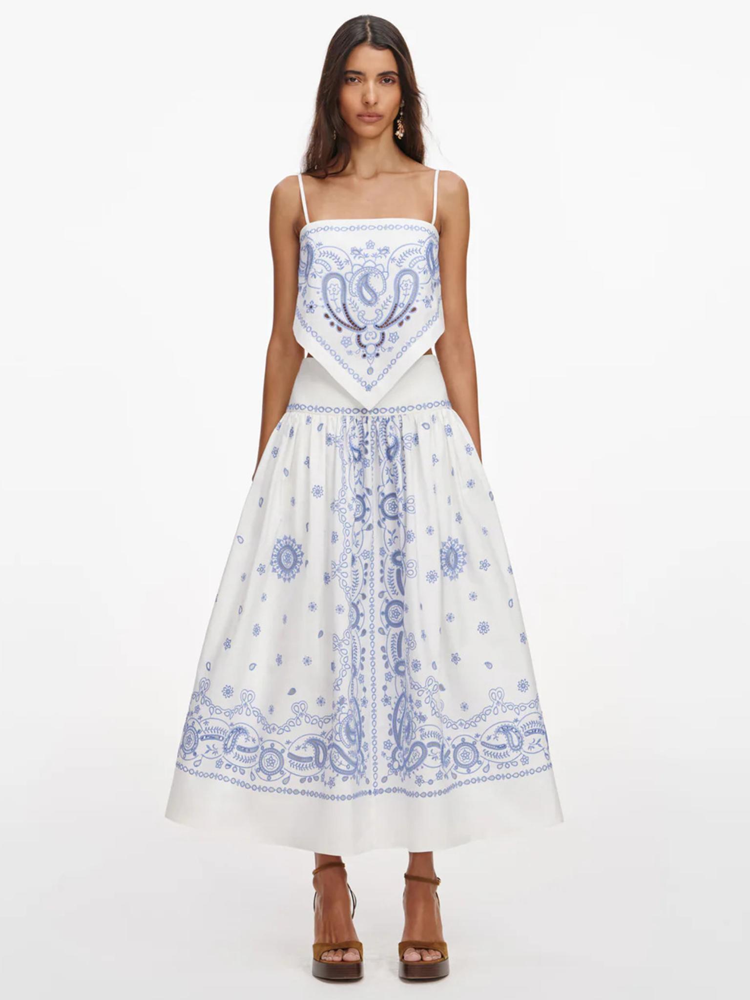 [SELF PORTRAIT] Long skirt SS26 AC26008MSKWWHITE