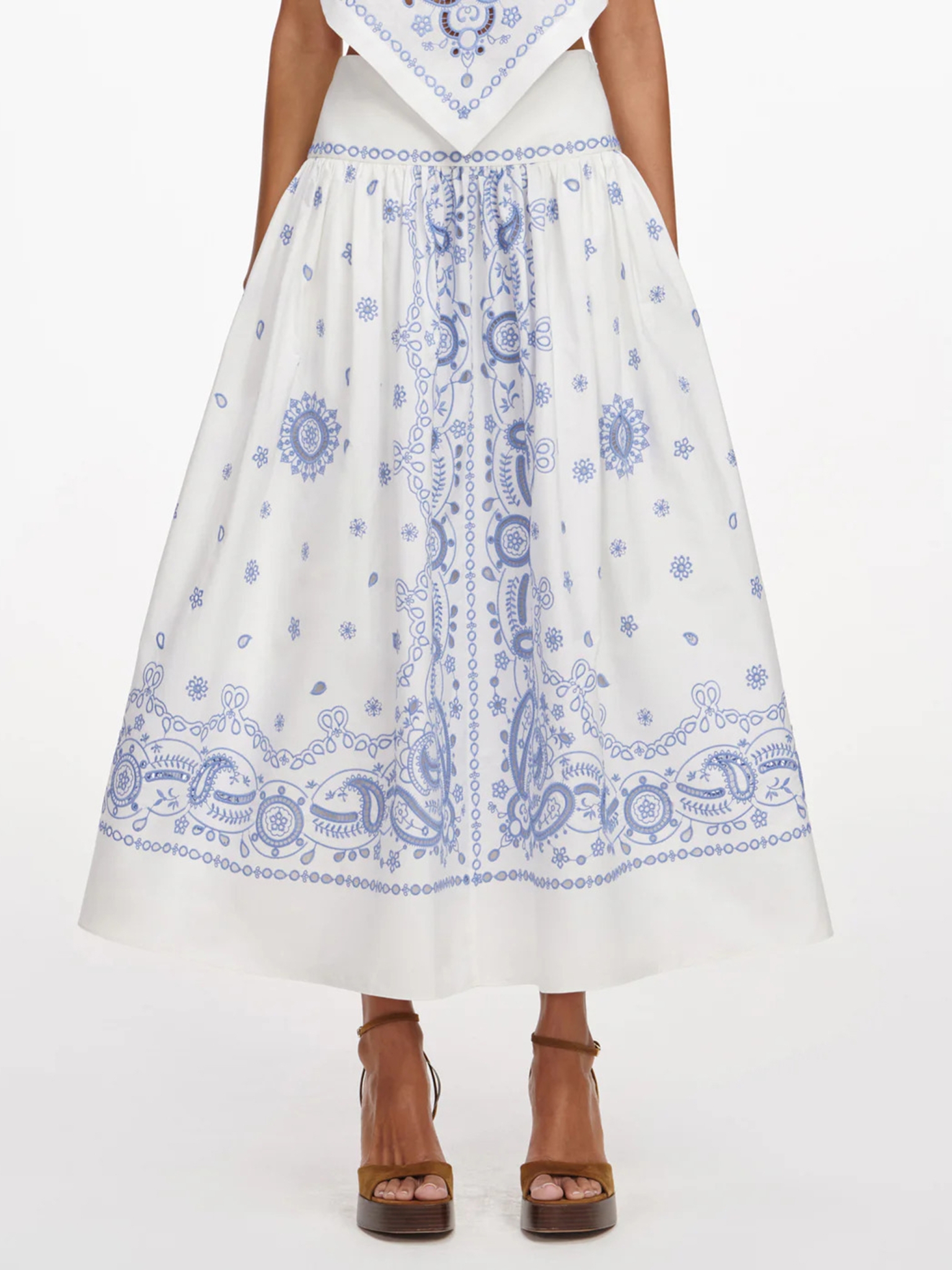 [SELF PORTRAIT] Long skirt SS26 AC26008MSKWWHITE