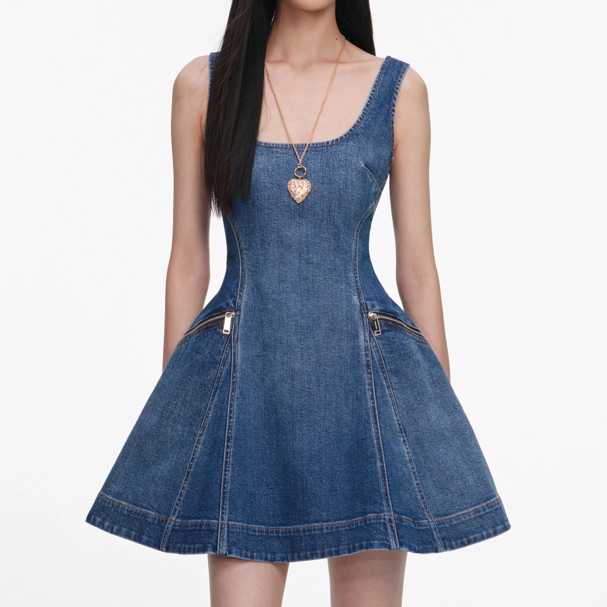 [SELF PORTRAIT] Sleeveless dress SS26 SS26813SBLBLUE