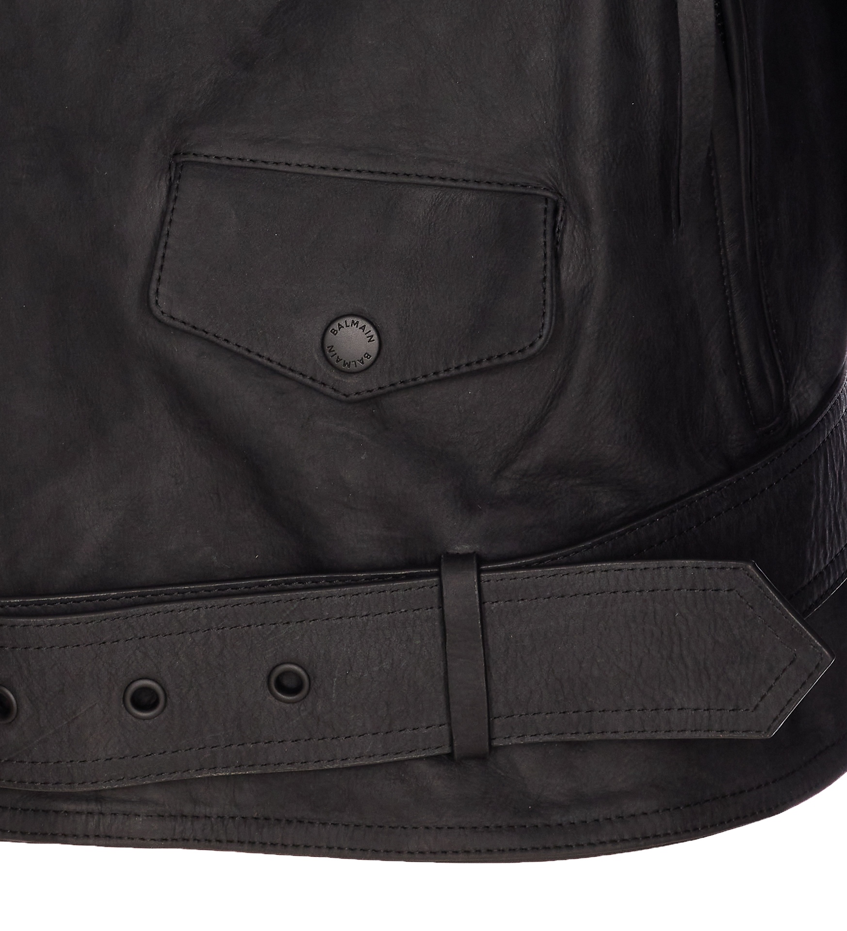 [Balmain] Leather Jacket SS26 TD580LE110PA