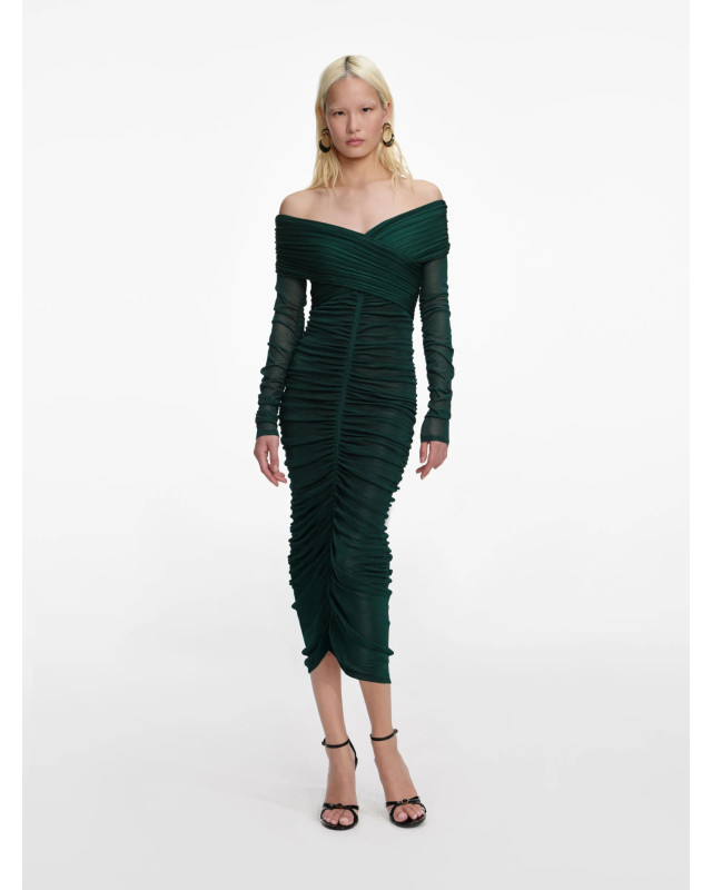 [SELF PORTRAIT] Long sleeve dress SS26 RS26011MAGGREEN