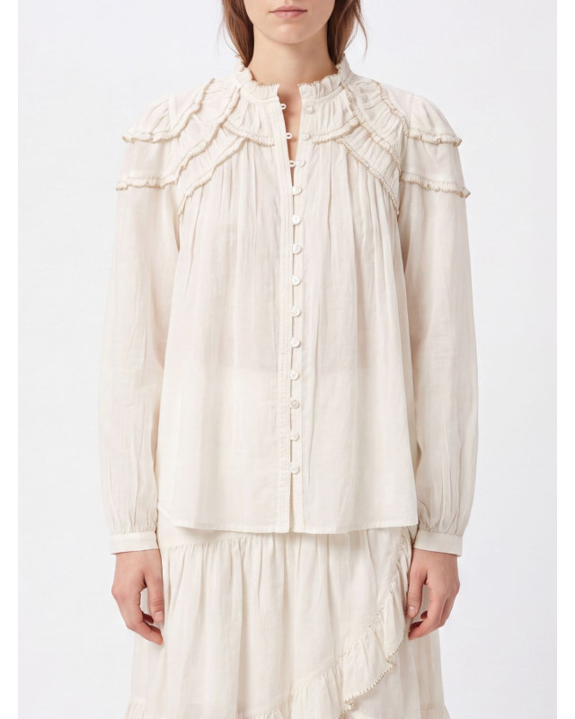 [Isabel Marant Etoile] Shirts Long Sleeve FW26 HT0681FBB3J04E 20WH