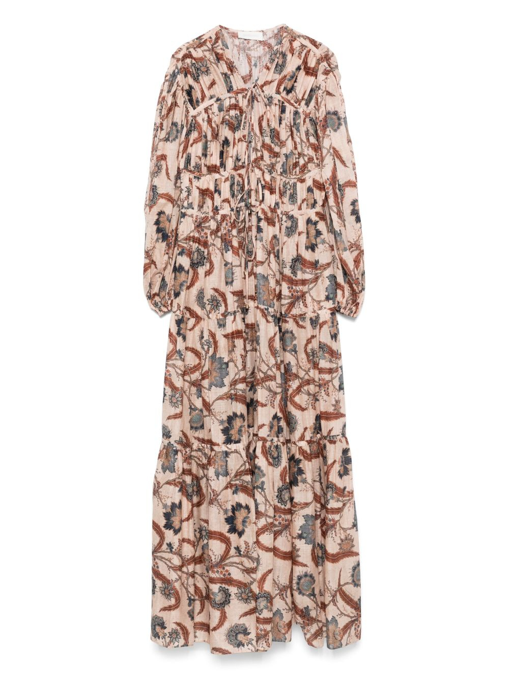 [Zimmermann] Long sleeve dress FW25 4208DSS253BLUINDFLO