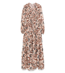 [Zimmermann] Long sleeve dress FW25 4208DSS253BLUINDFLO