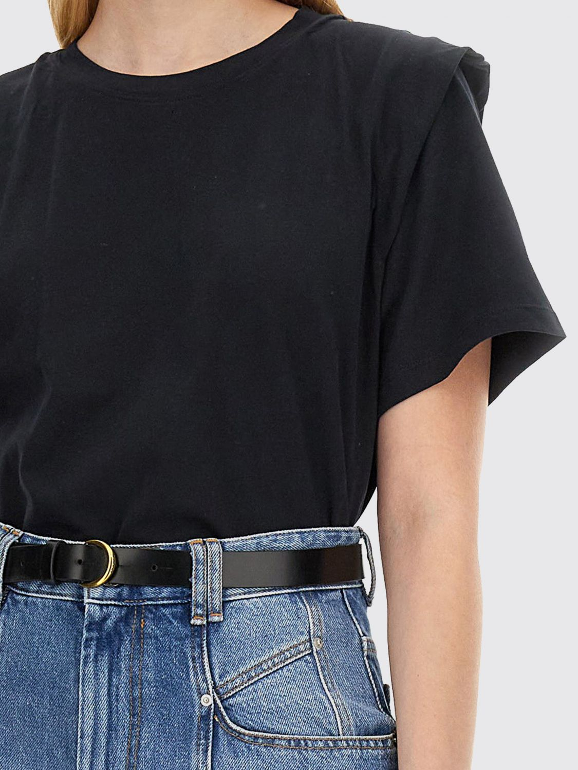 [Isabel Marant] T-shirts Short Sleeve SS26 TS0041FAA1N41I 01BK