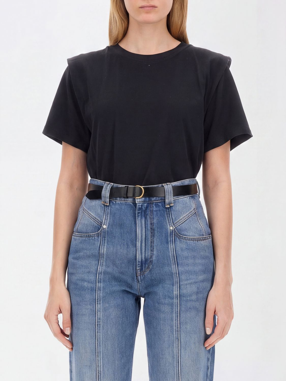 [Isabel Marant] T-shirts Short Sleeve SS26 TS0041FAA1N41I 01BK