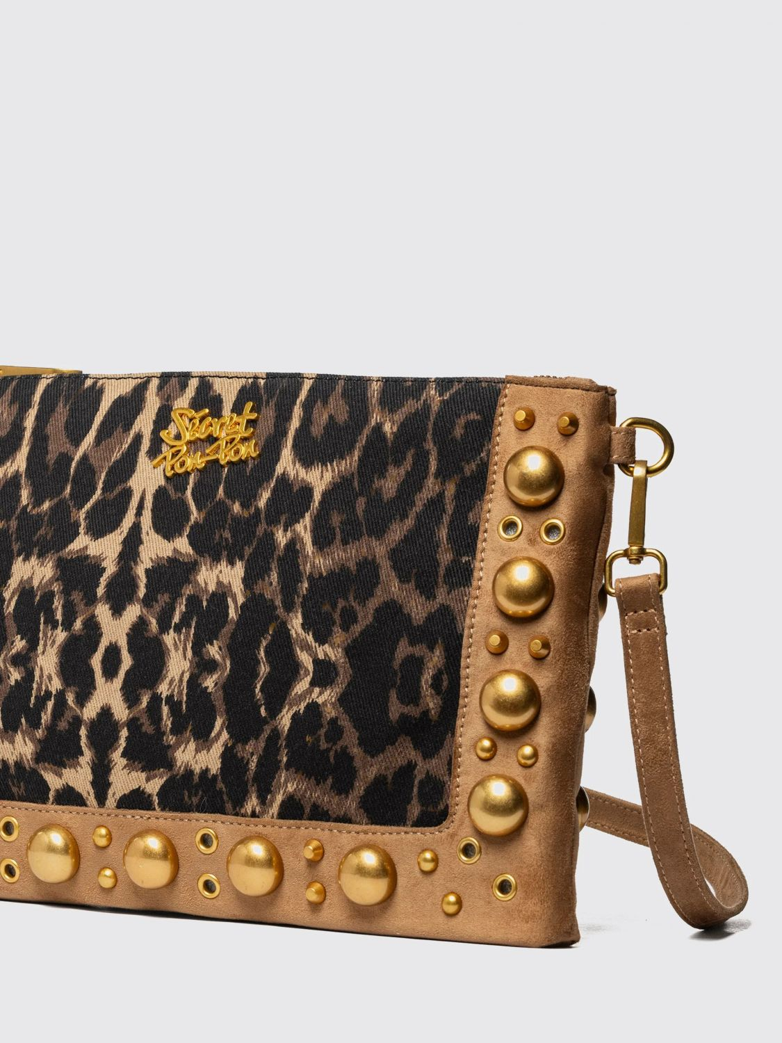 [SECRET PON-PON] Shoulder bag SS26 TATIANA POUCH Leopard Tan