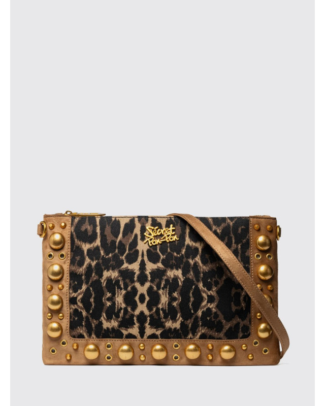 [SECRET PON-PON] Shoulder bag SS26 TATIANA POUCH Leopard Tan