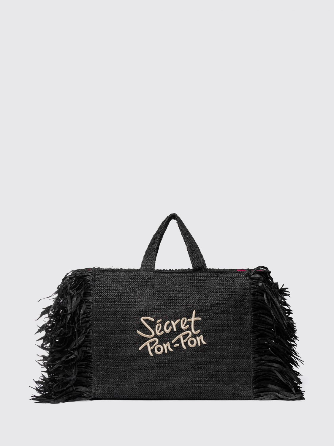 [SECRET PON-PON] Tote bag SS26 STEPHANIE L STRAW Black