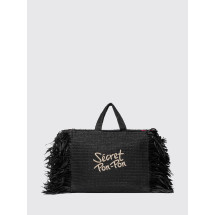 [SECRET PON-PON] Tote bag SS26 STEPHANIE L STRAW Black