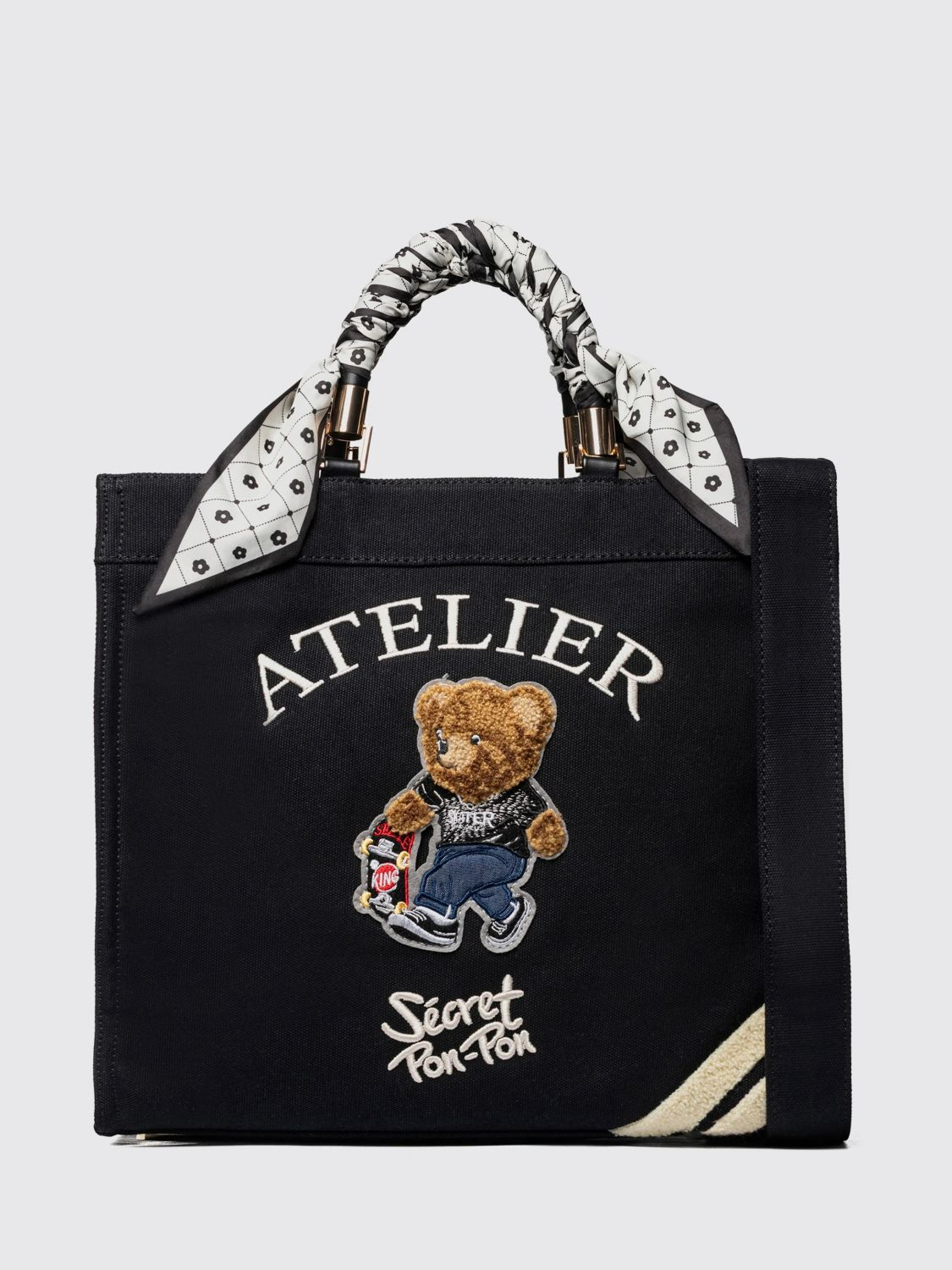 [SECRET PON-PON] Bag SS26 SAINT TROPEZ BAG M Black Teddy