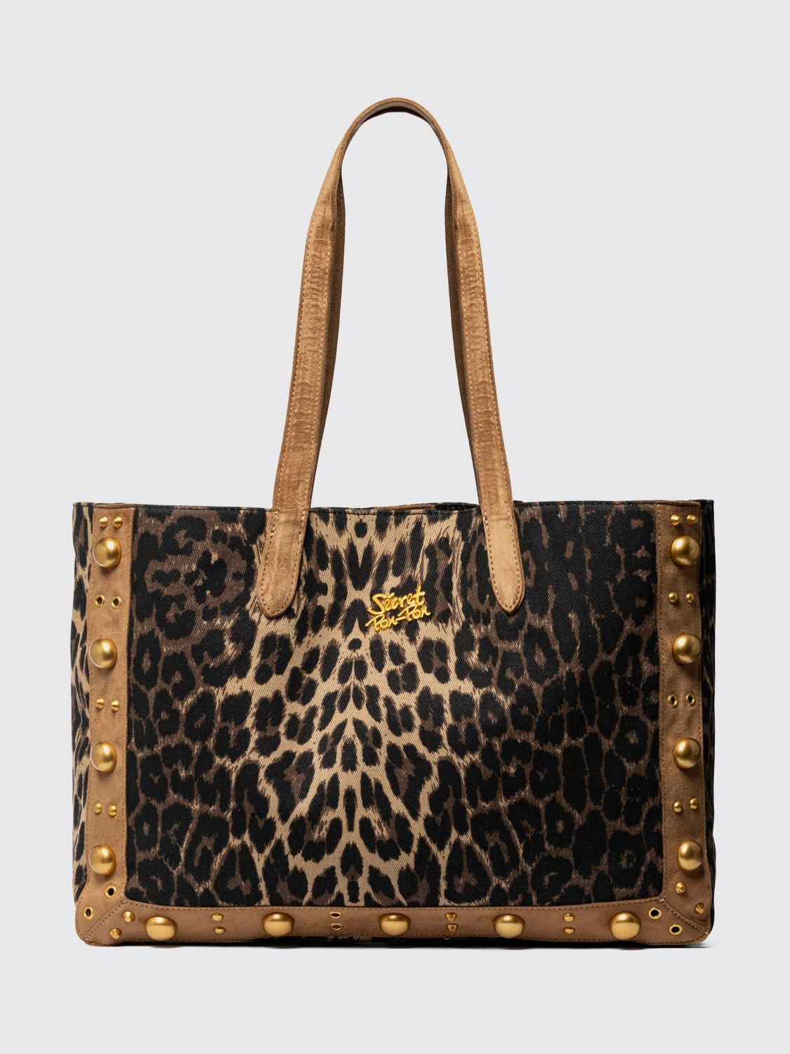 [SECRET PON-PON] Tote bag SS26 TATIANA Leopard Tan