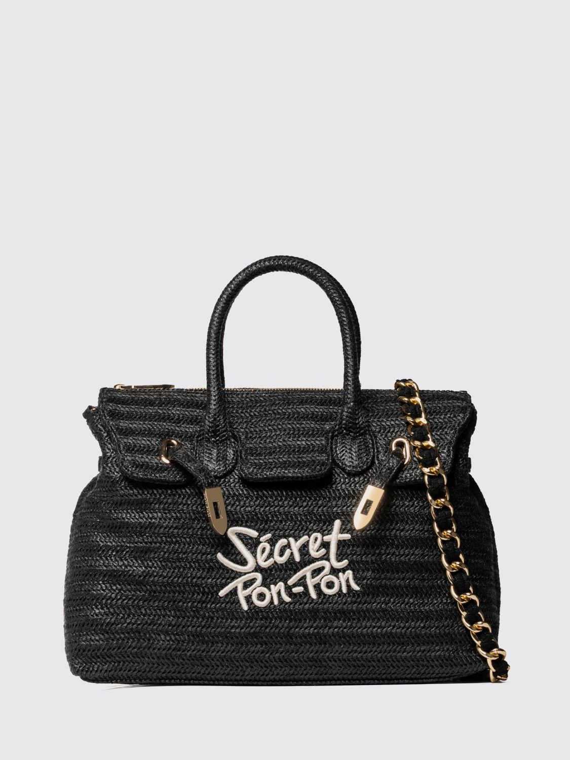 [SECRET PON-PON] Bag SS26 VICTORIA M STRAW Black