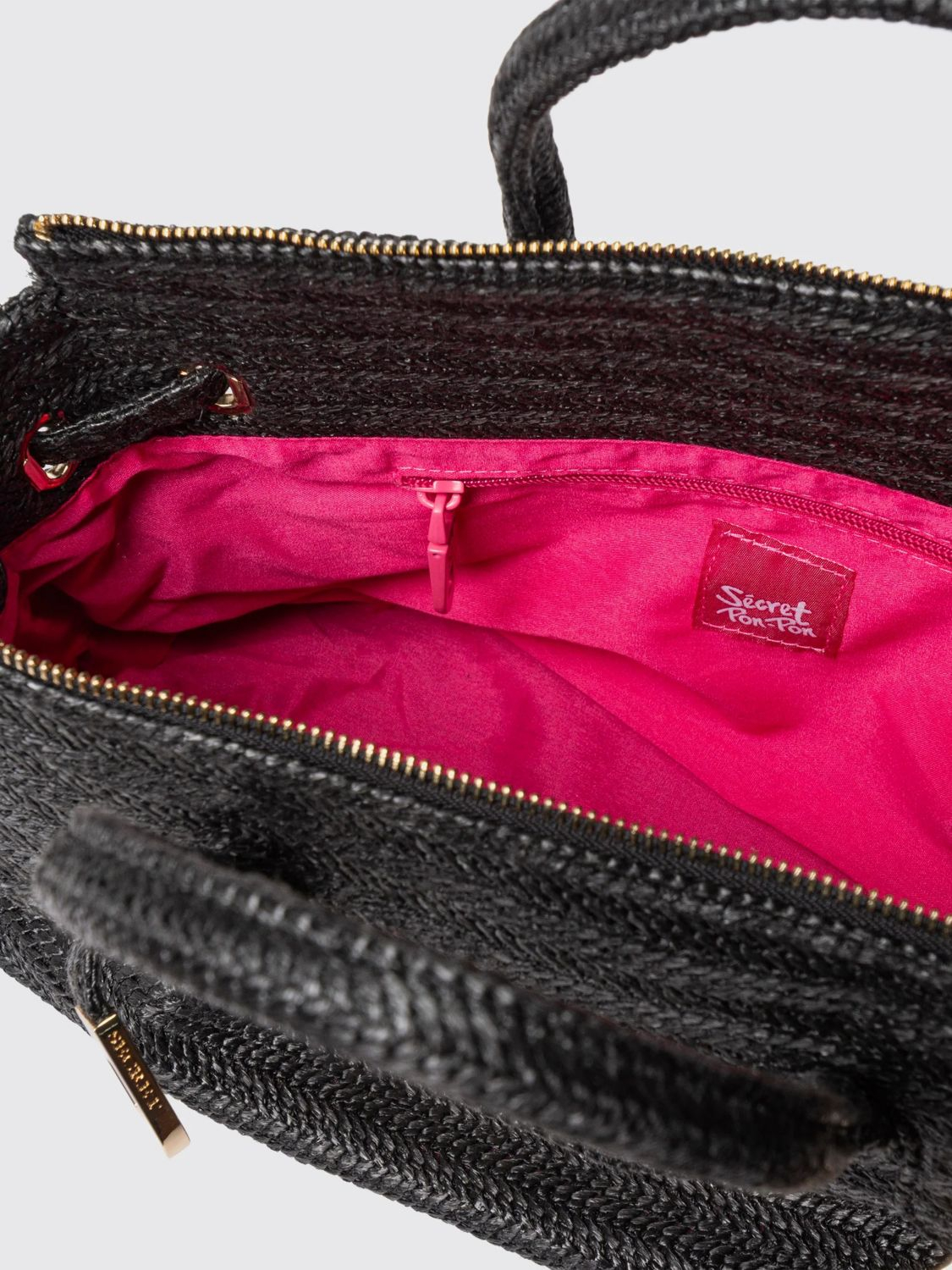 [SECRET PON-PON] Bag SS26 VICTORIA M STRAW Black