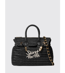 [SECRET PON-PON] Bag SS26 VICTORIA M STRAW Black
