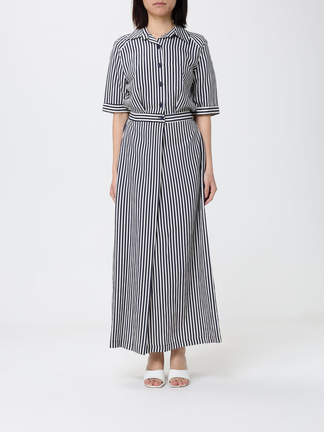 [HANITA] Short sleeve dress SS26 HV37894577 BLU MARINE