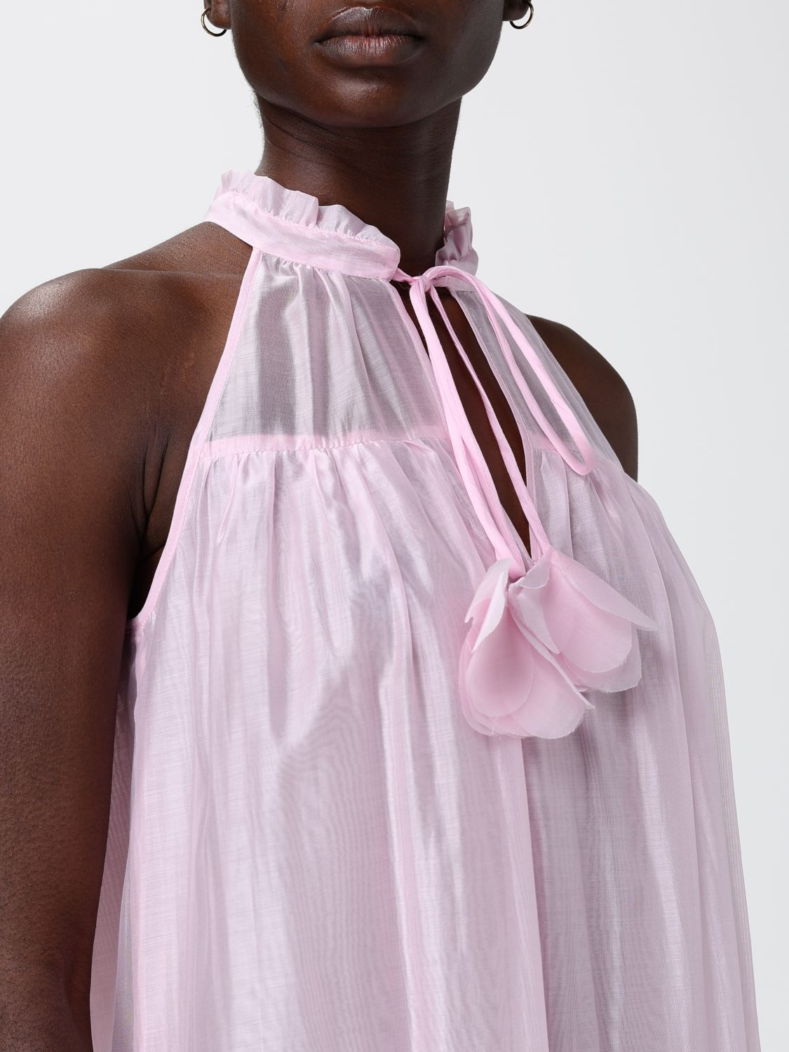 [HANITA] Sleeveless dress SS26 HV37874582 CAMISA PINK