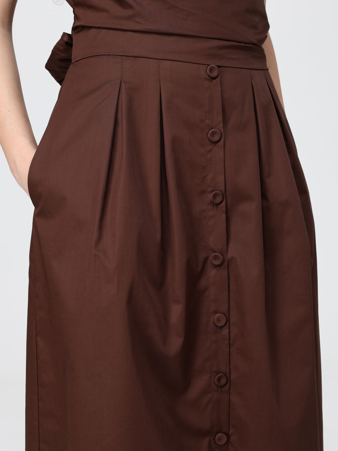 [HANITA] Sleeveless dress SS26 HV38284597 EBANO