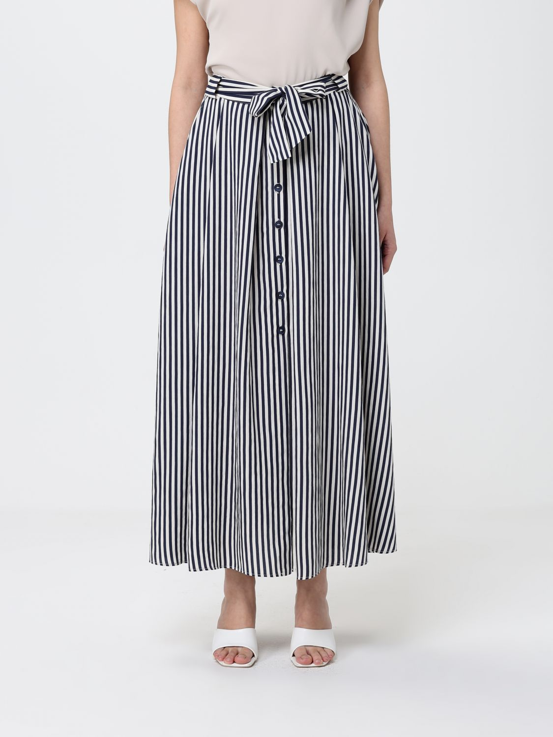 [HANITA] Long skirt SS26 HG10384577 BLU MARINE