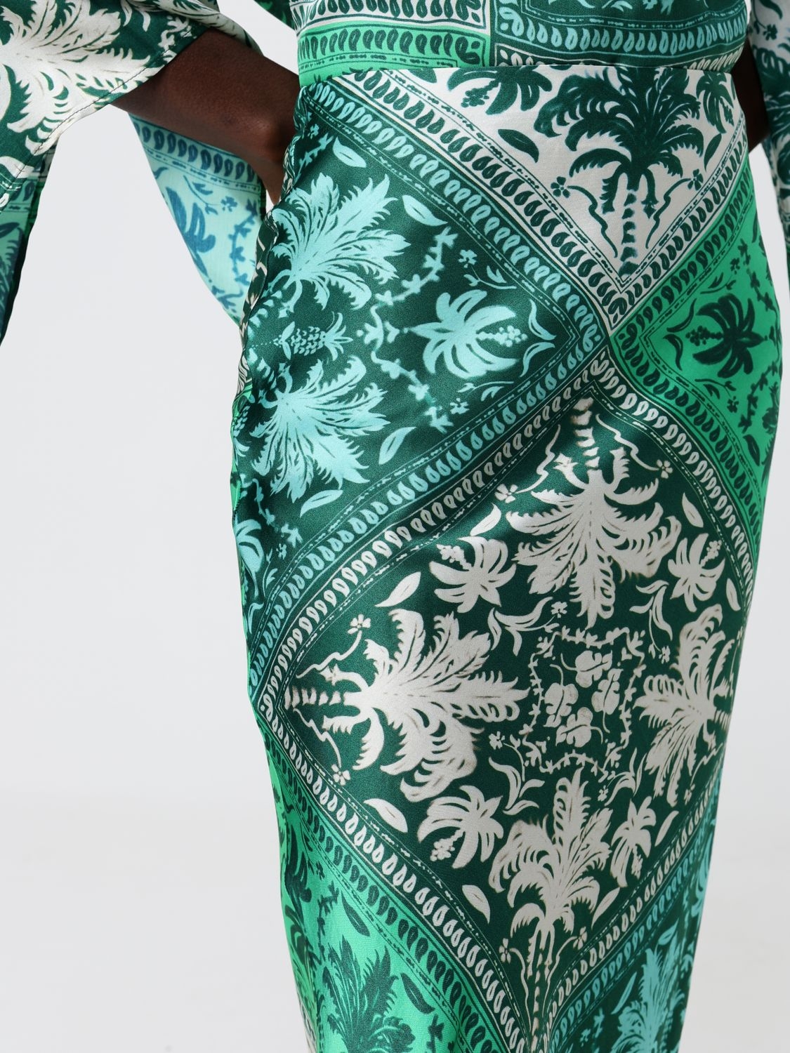 [HANITA] Long skirt SS26 HG10314625 VERDE