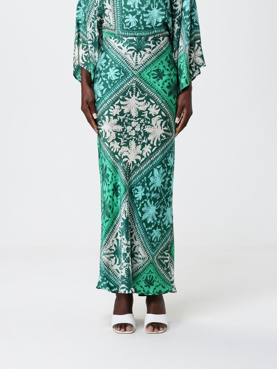 [HANITA] Long skirt SS26 HG10314625 VERDE