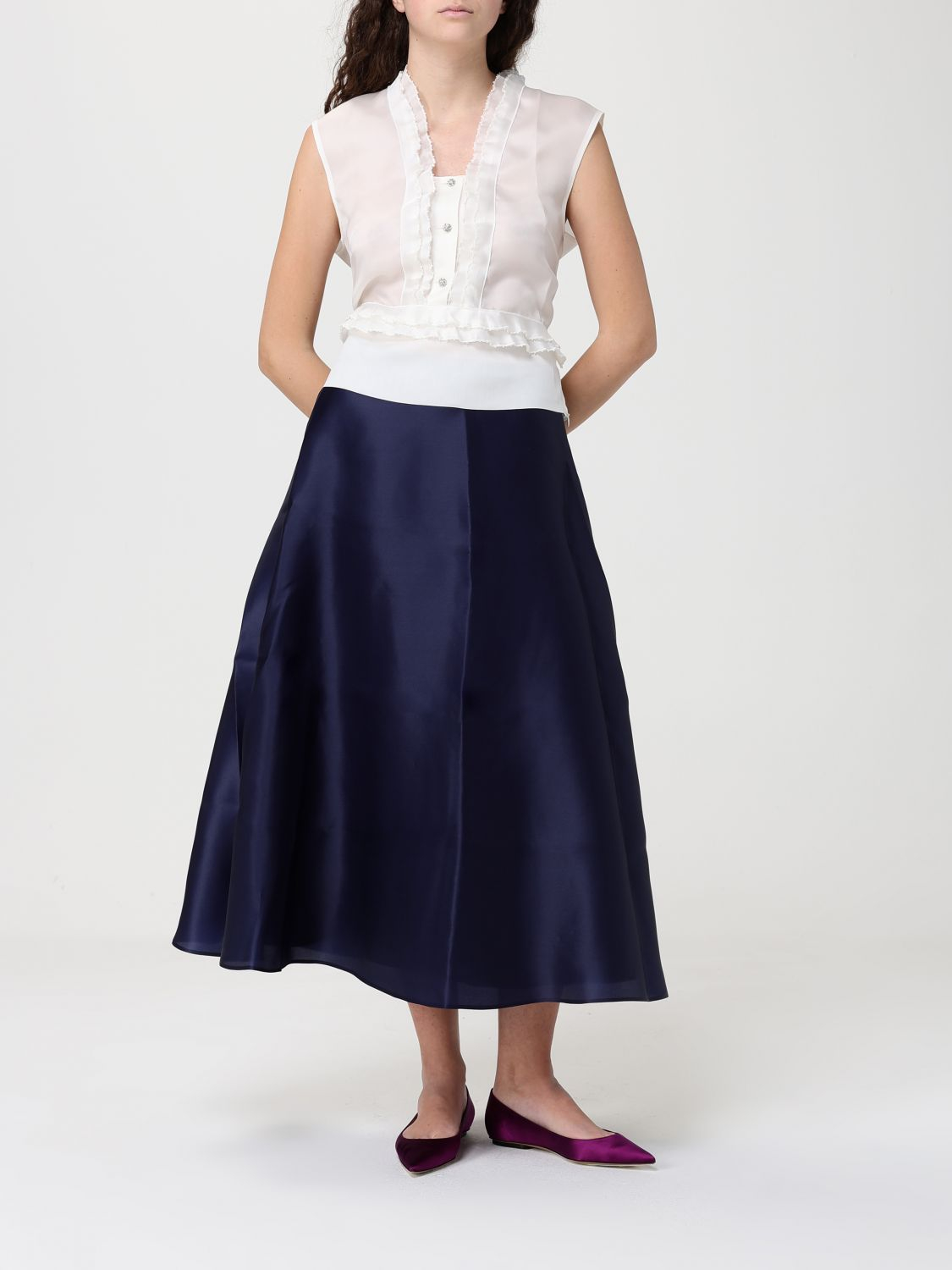 [Alberta Ferretti] Long skirt SS26 01071619 0290