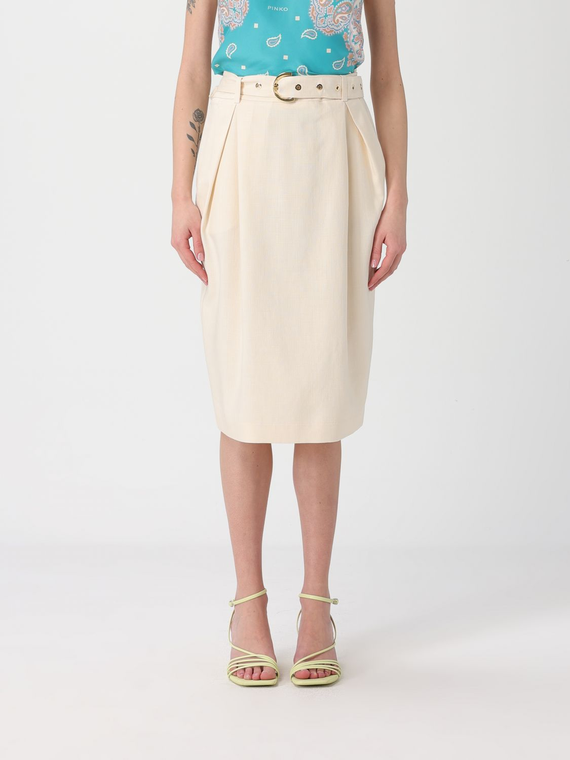 [PINKO] Midi skirt SS26 106449A2W6 C00