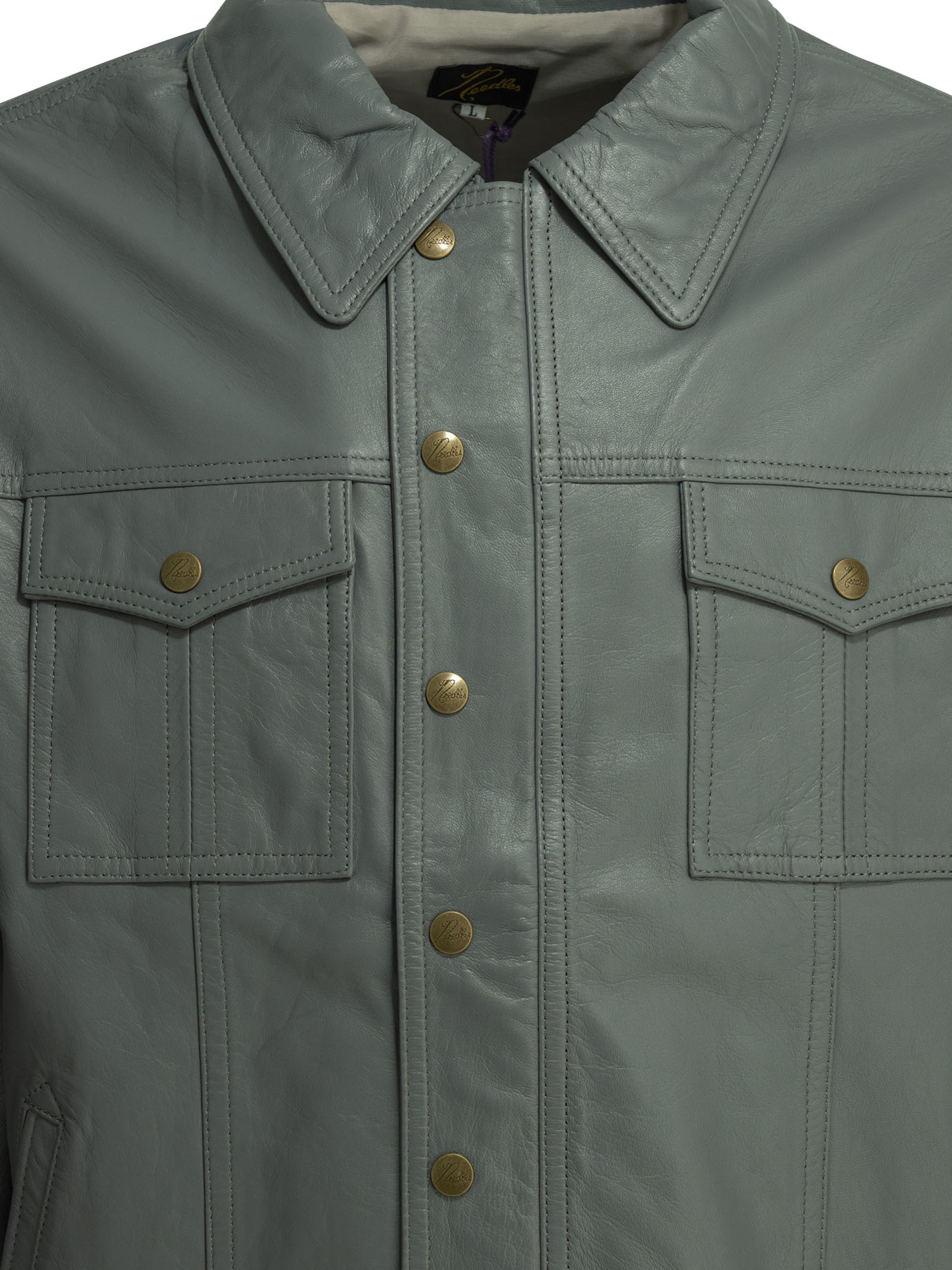 [Needles] Leather Jacket SS26 SX120A-Grey