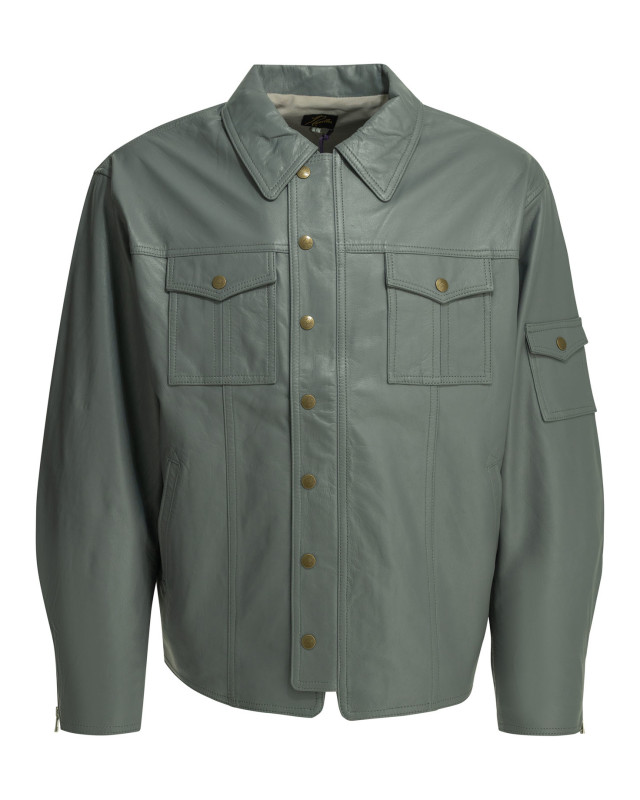[Needles] Leather Jacket SS26 SX120A-Grey