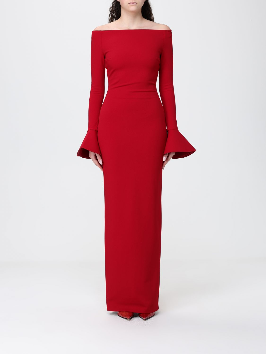 [Solace London] Long sleeve dress SS26 OS46053 RED