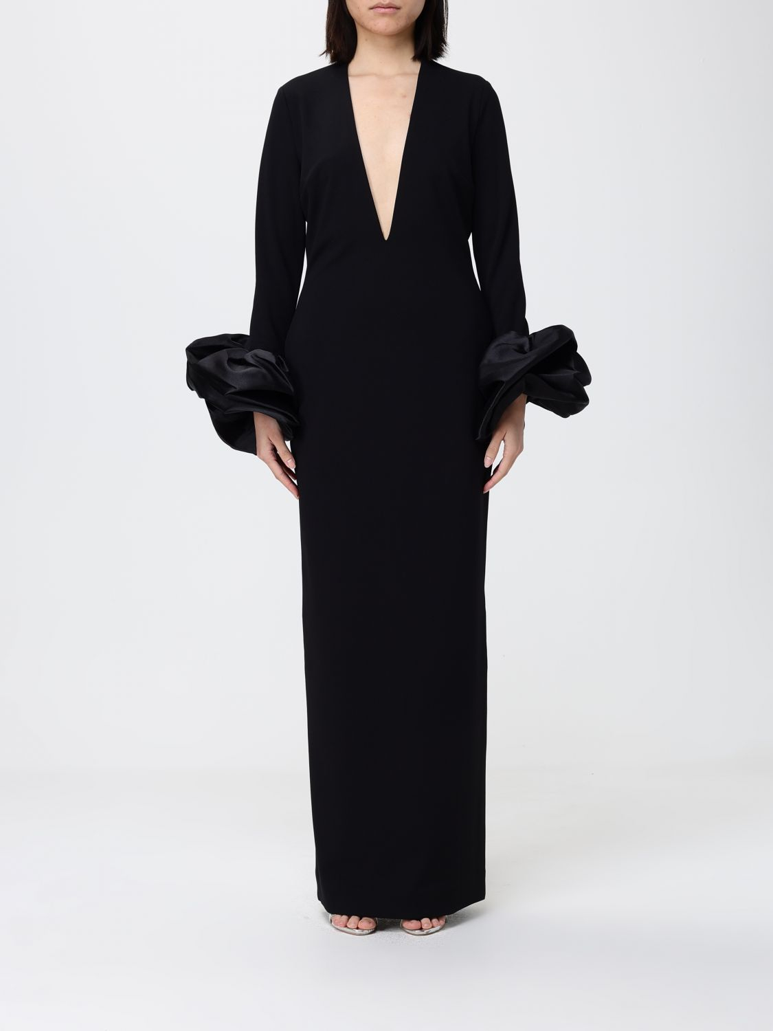[Solace London] Long sleeve dress SS26 OS46050 BLACK